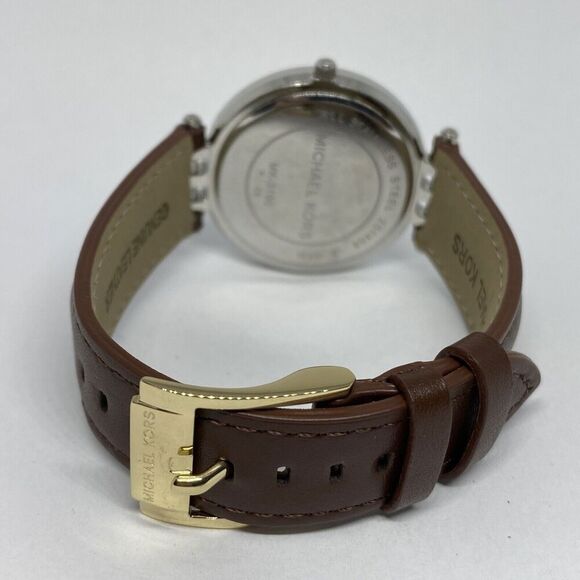 Michael Kors Darci MK3190 Women's Brown Leather Analog Dial Quartz Watch JK111 - Picture 10 of 12